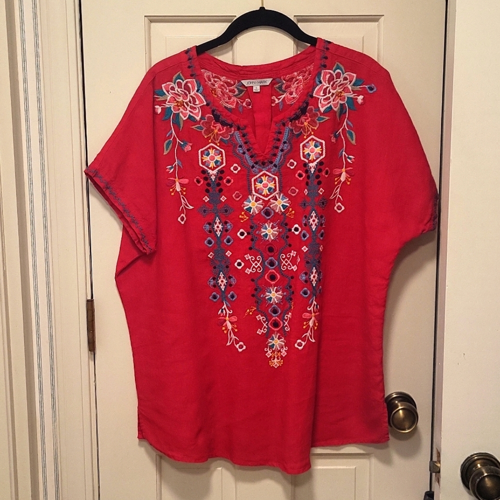 Linen embroidered shirt